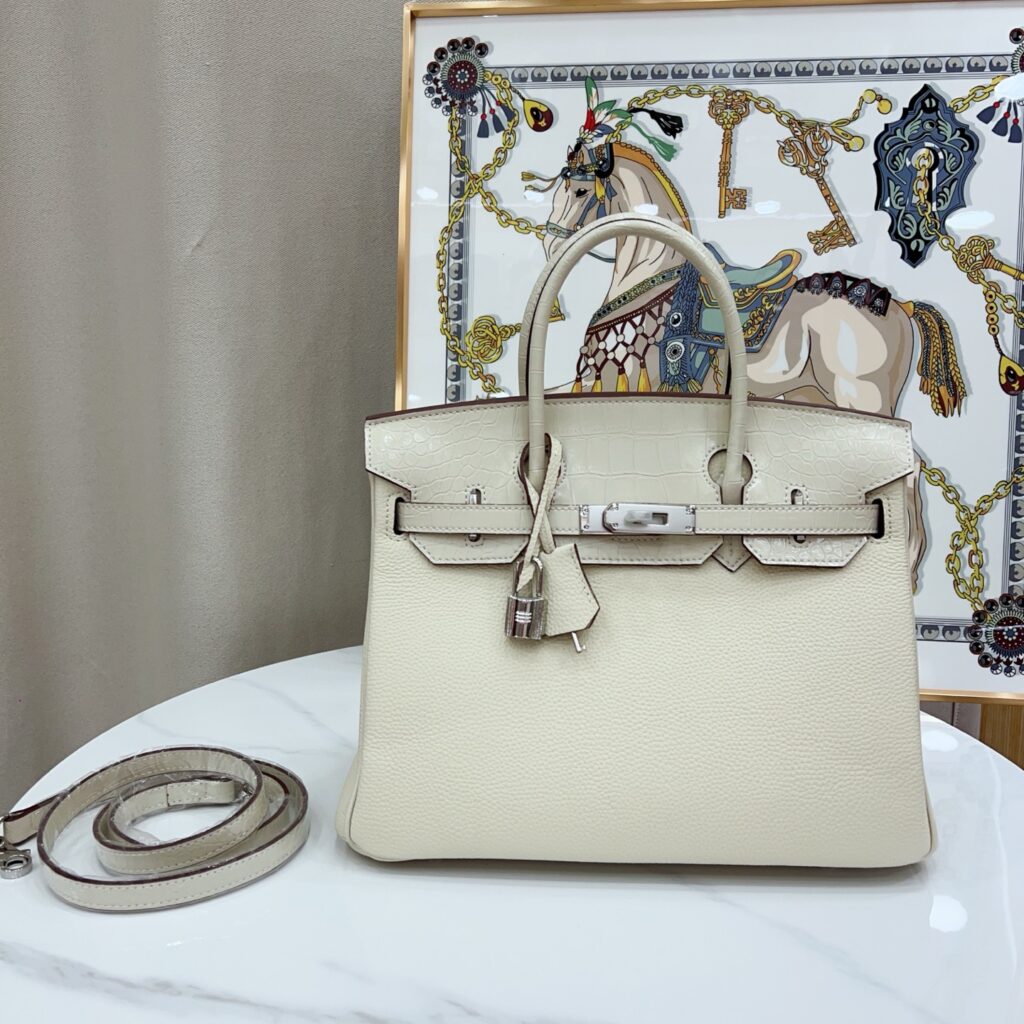 エルメス バーキン 25/30 バッグ クロコダイルエンボス「Birkin Bag」