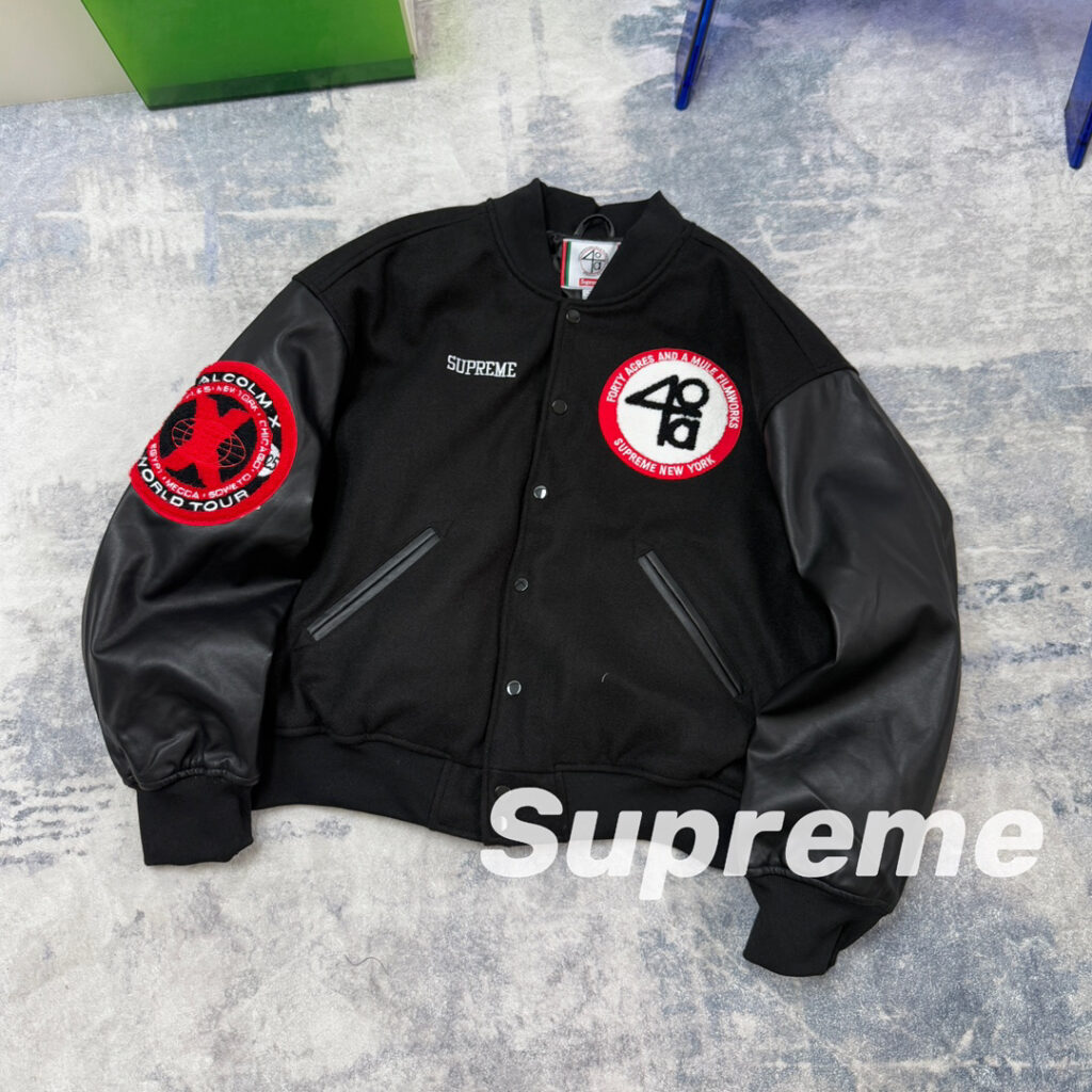 Supreme/40 Acres メルカムX ヴァーシティジャケット