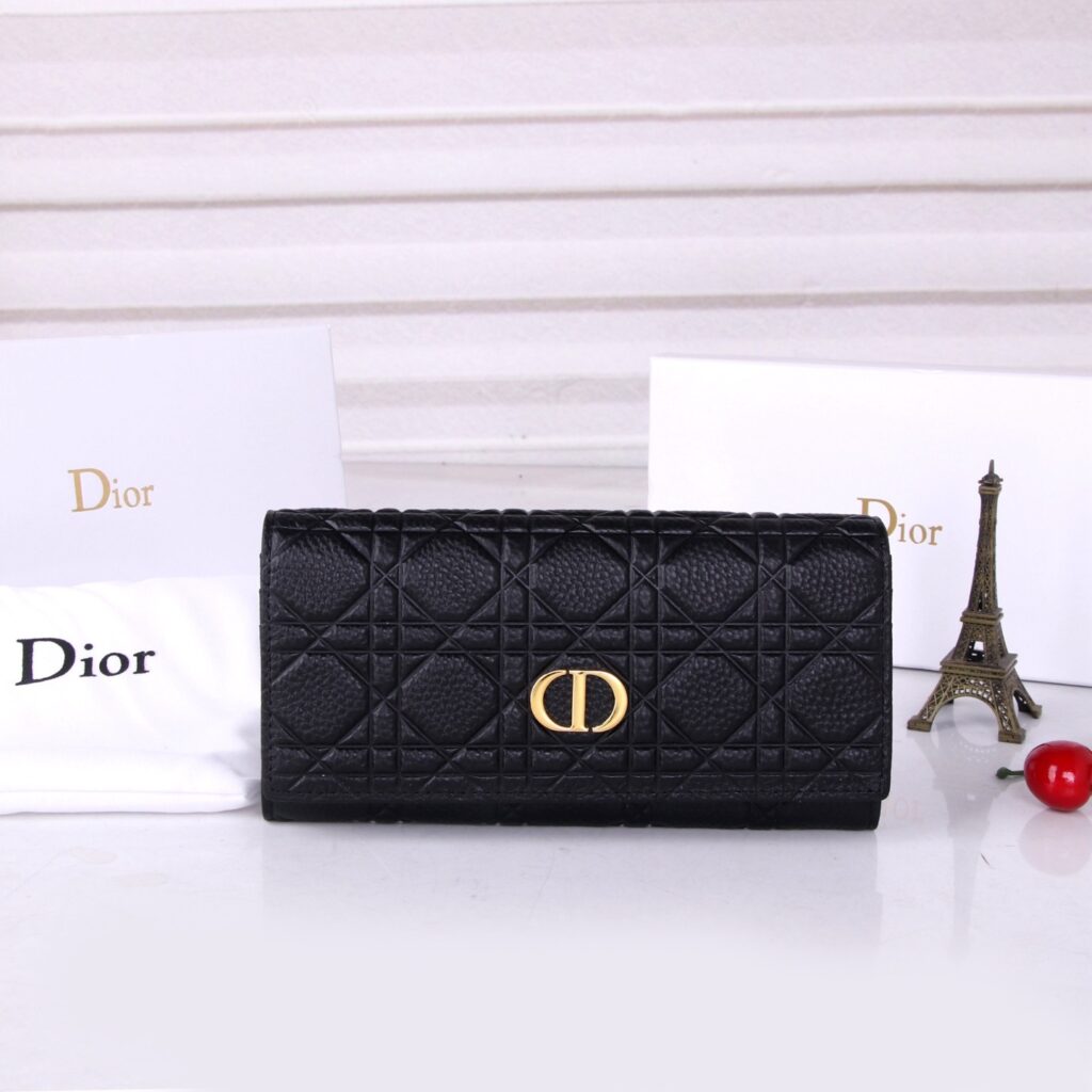 ディオール ロングウォレット オーキッド「Dior Caro」