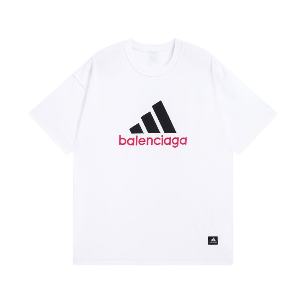 バレンシアガ Balenciaga × adidas ダブルフェイス エンブロイダリーTシャツ