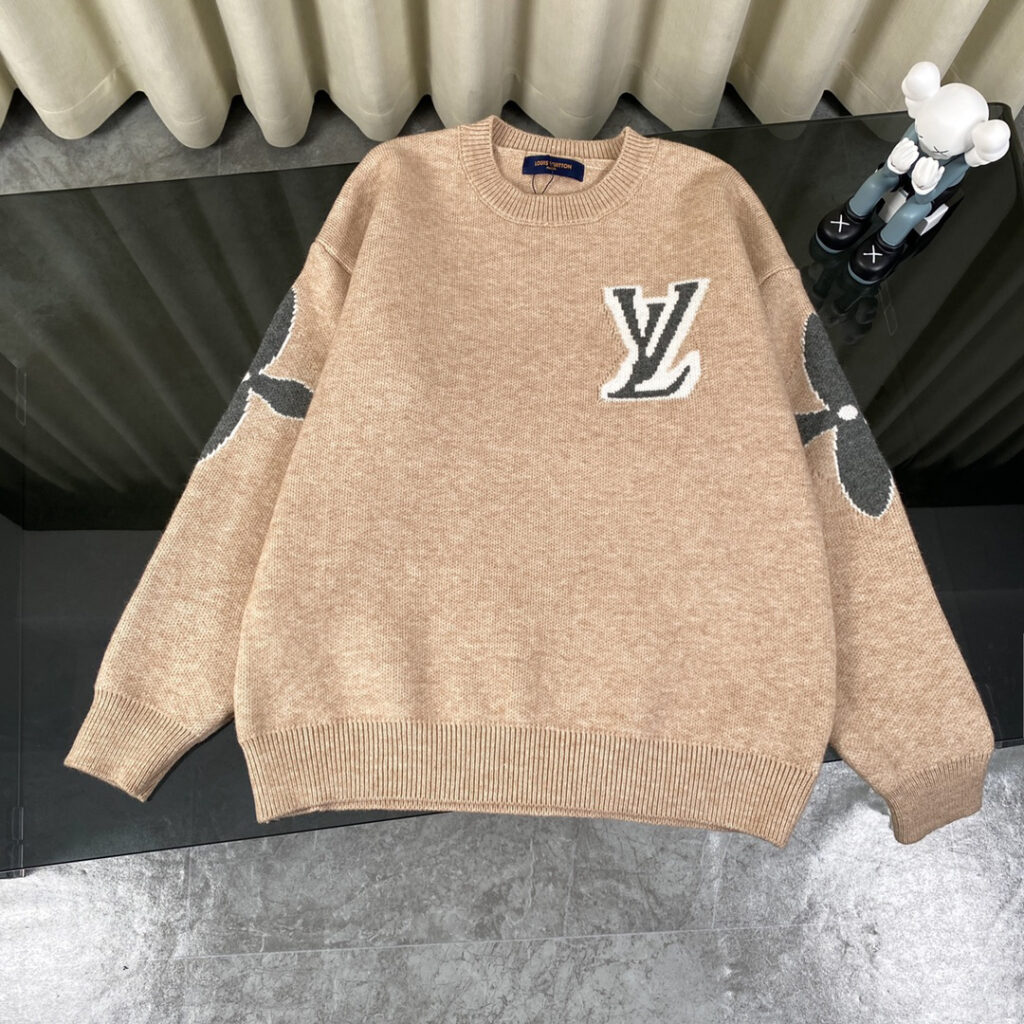 ルイ・ヴィトン「Louis Vuitton」クラシックジャージー編みウールプルオーバー