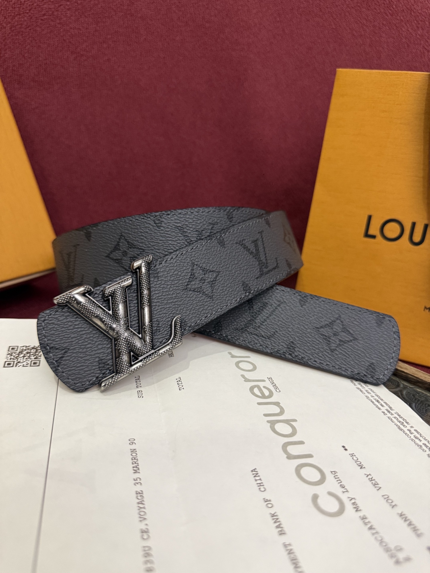 【日本未入荷】ルイヴィトン LV Dimension 両面使いベルト 40mm(全長約 100cm)