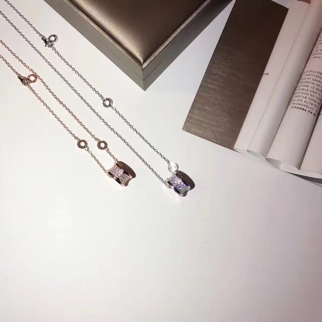 ブルガリ「Bvlgari」B.zero1 フルダイヤモンド ネックレス44mm