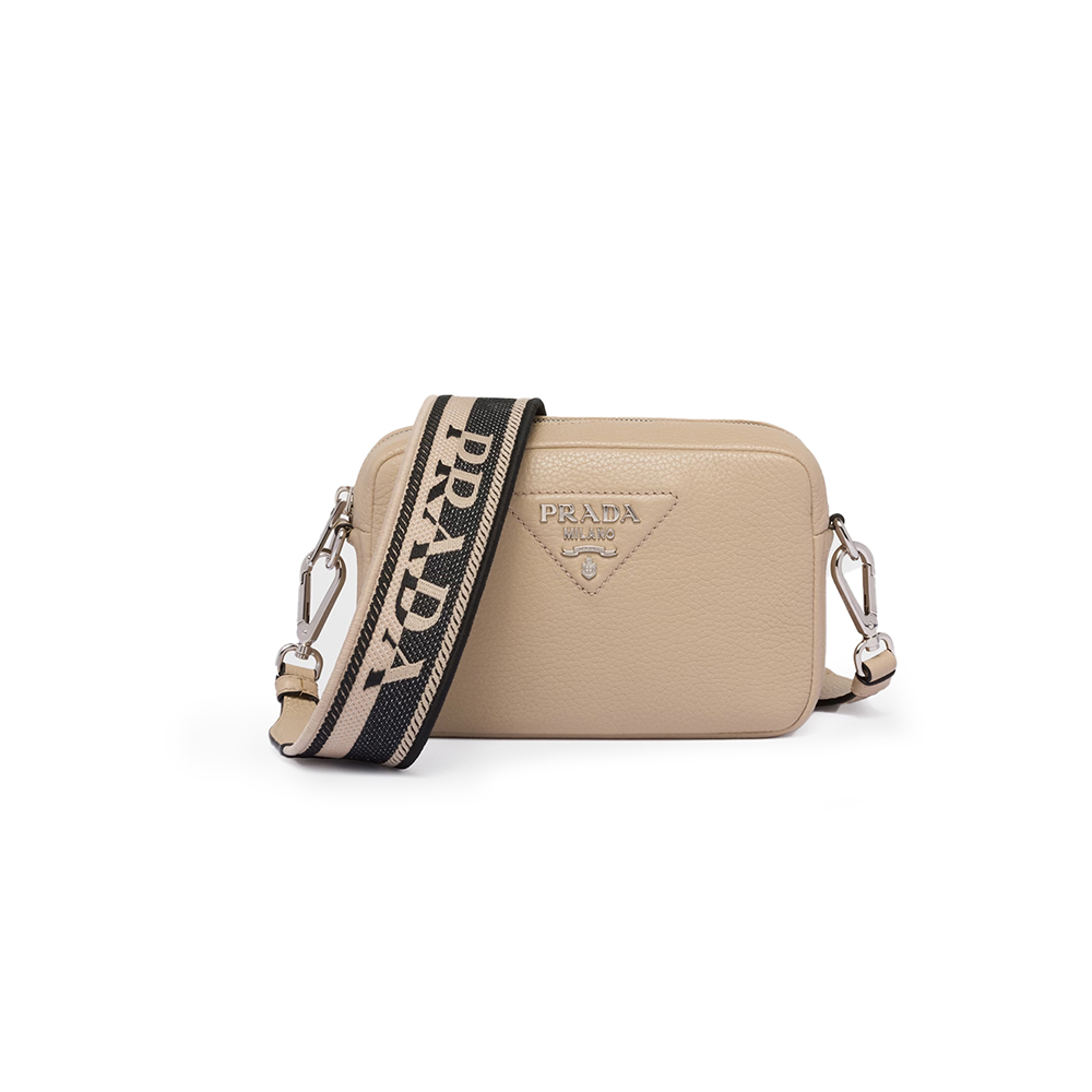 プラダ「Prada」 レザー ショルダーバッグ サンド