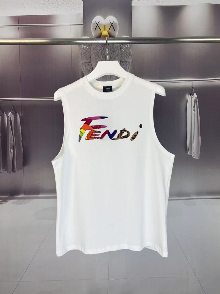 フェンディ Fendi SUMMER DEMON EYES MONSTER ロゴプリント ノースリーブTシャツ