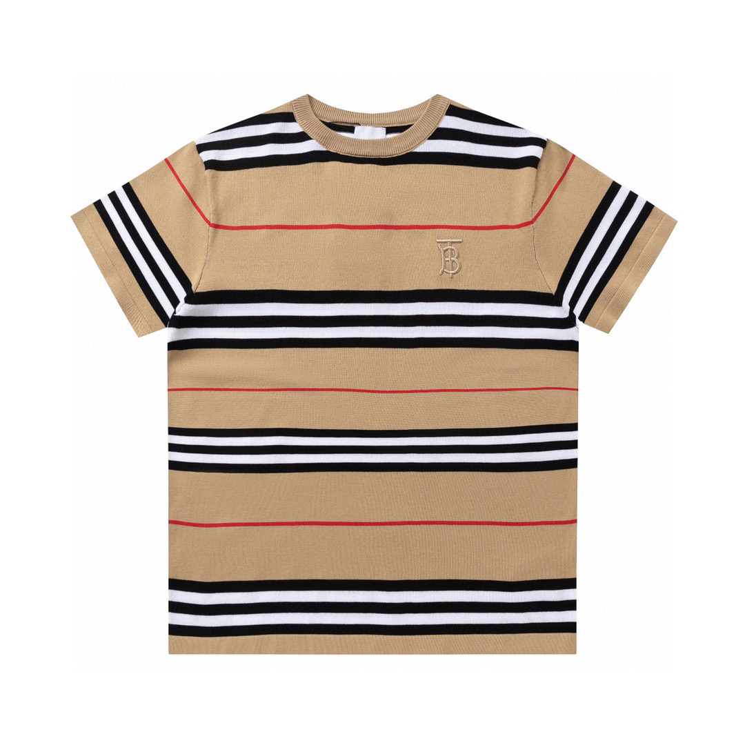 バーバリー Burberry ストライプ ニット Tシャツ 春夏コレクション