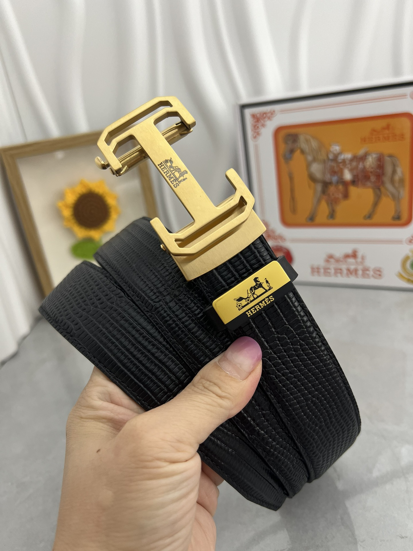 【限定入荷】Hermès フレンチ紳士ベルト「全長約 100cm」