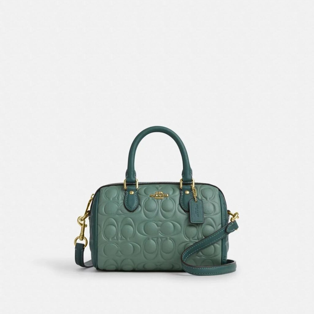 コーチ「Coach」Rowan エンボスド ボストンバッグ