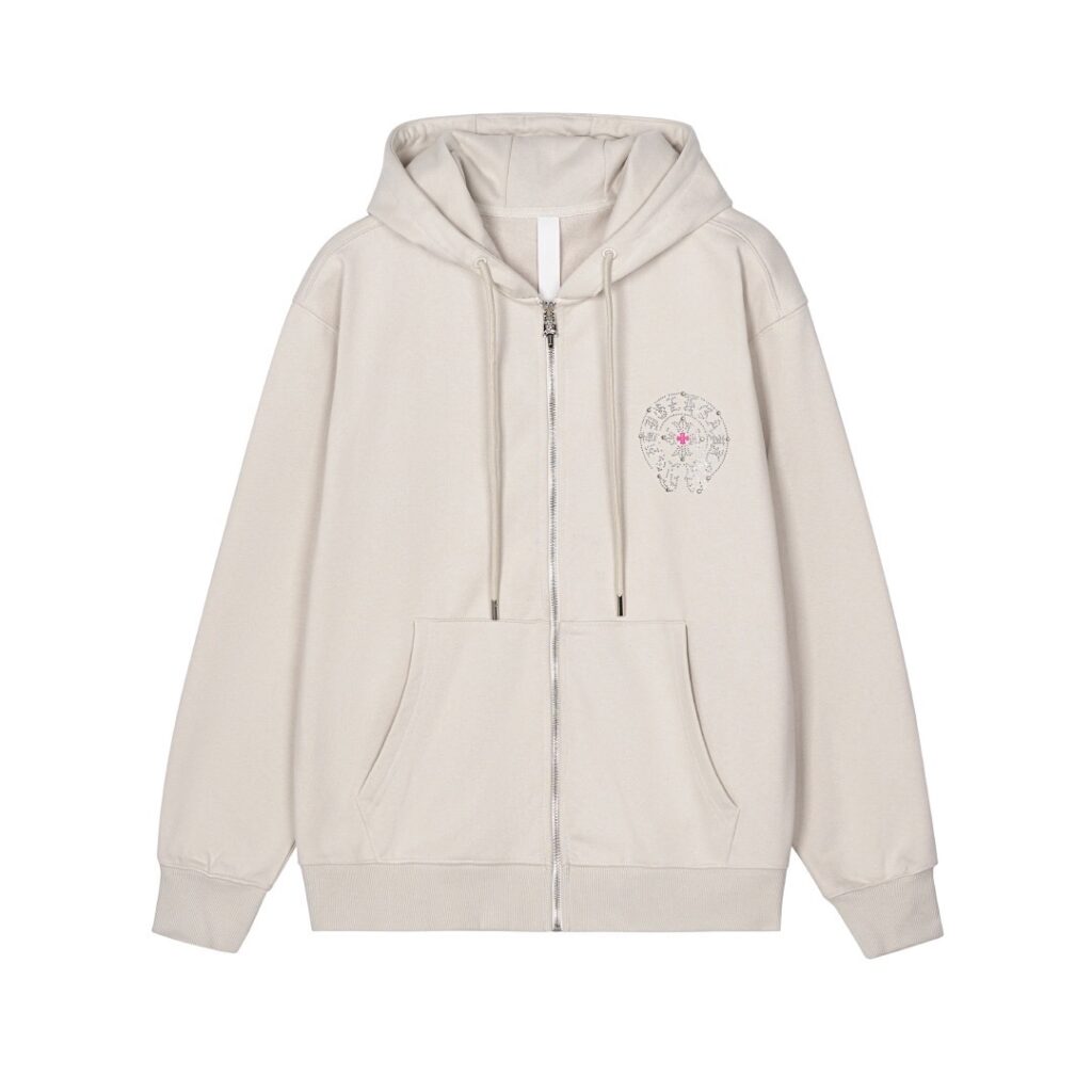 クロムハーツ「Chrome Hearts」秋冬ロングスリーブ ジップアップフーディ - ユニセックス