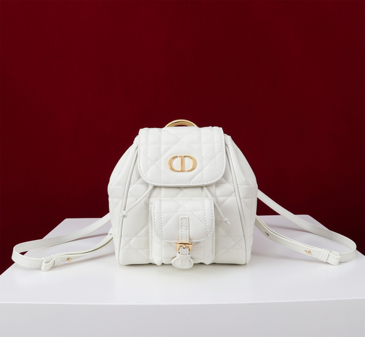 ディオール「Dior」カロ バックパック スモール ラージキャンバスキルト