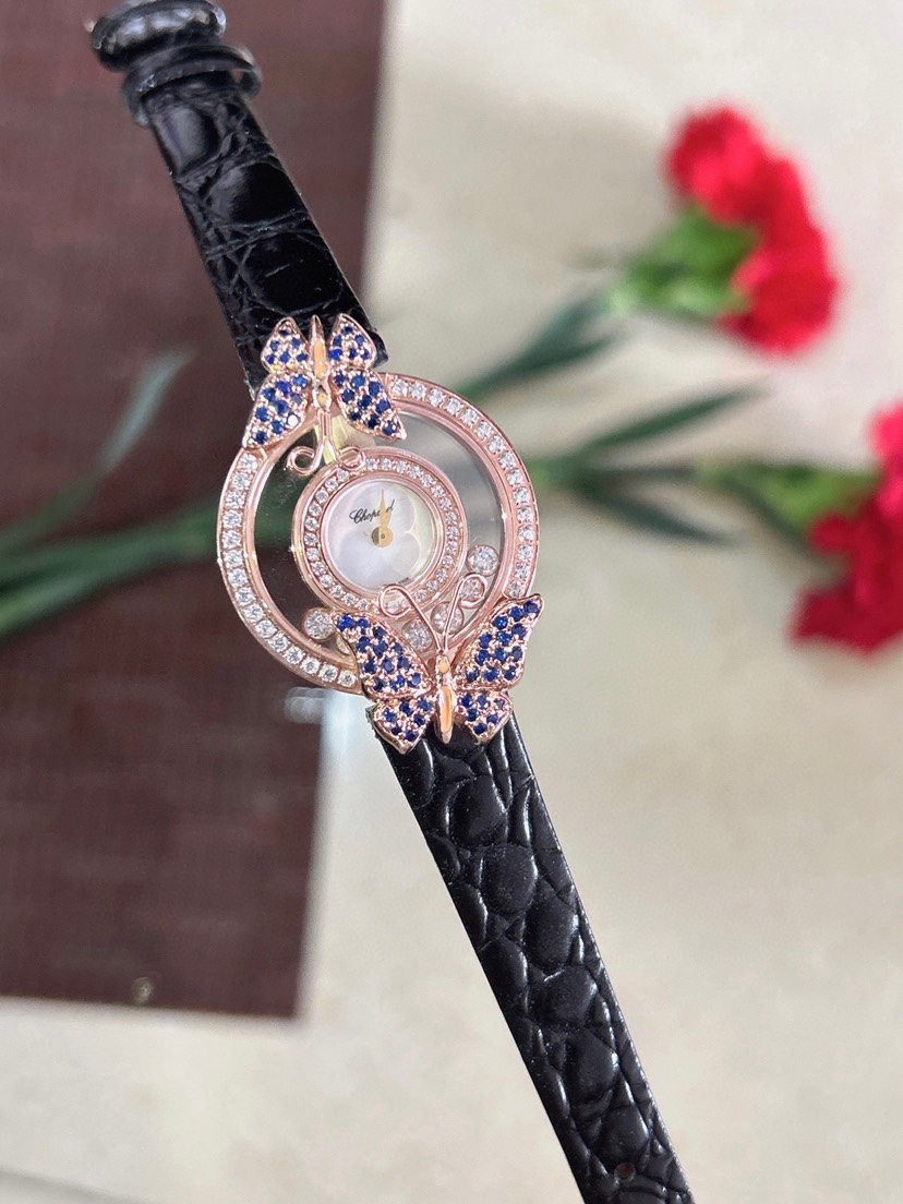 ショパール「Chopard」ハッピーダイヤモンドレディース クォーツウォッチ28mm