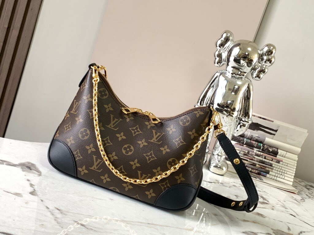 ルイ・ヴィトン「Louis Vuitton」ブーローニュ ブラック エレクトロニック チップ付き ハンドバッグ