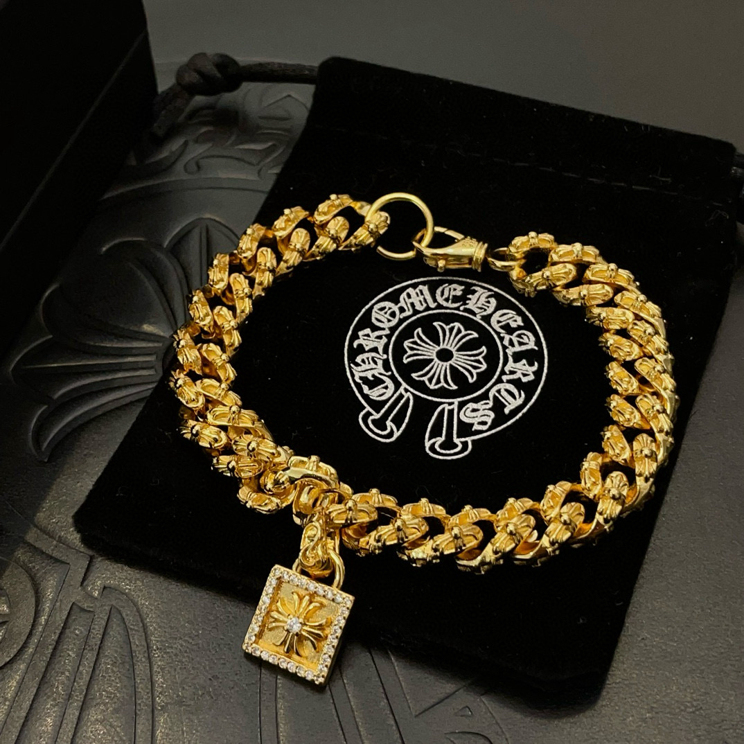 クロムハーツ「Chrome Hearts」ブレスレット - ヴィンテージ&ロックテイスト ペア用