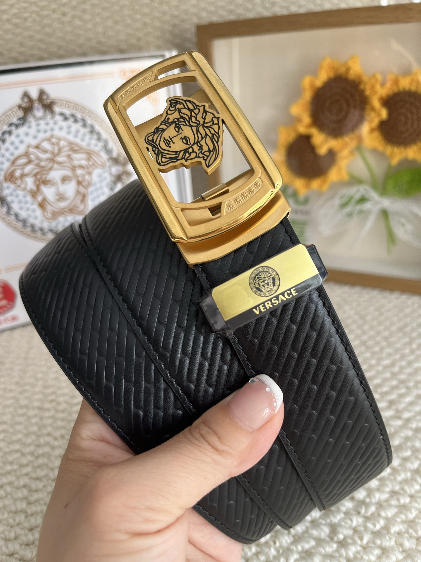 【先行新作】Versace トレンドラグジュアリーベルト「全長約 100cm」