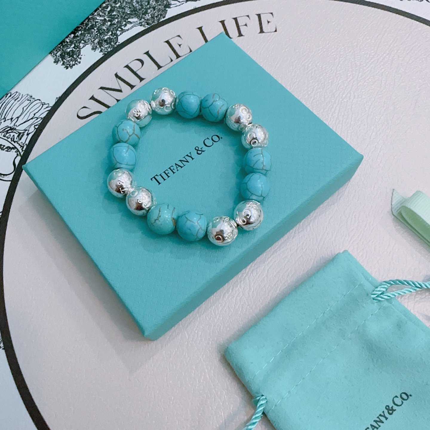 ティファニー「Tiffany & Co.」ポリッシュドシルバーリンク ブレスレット