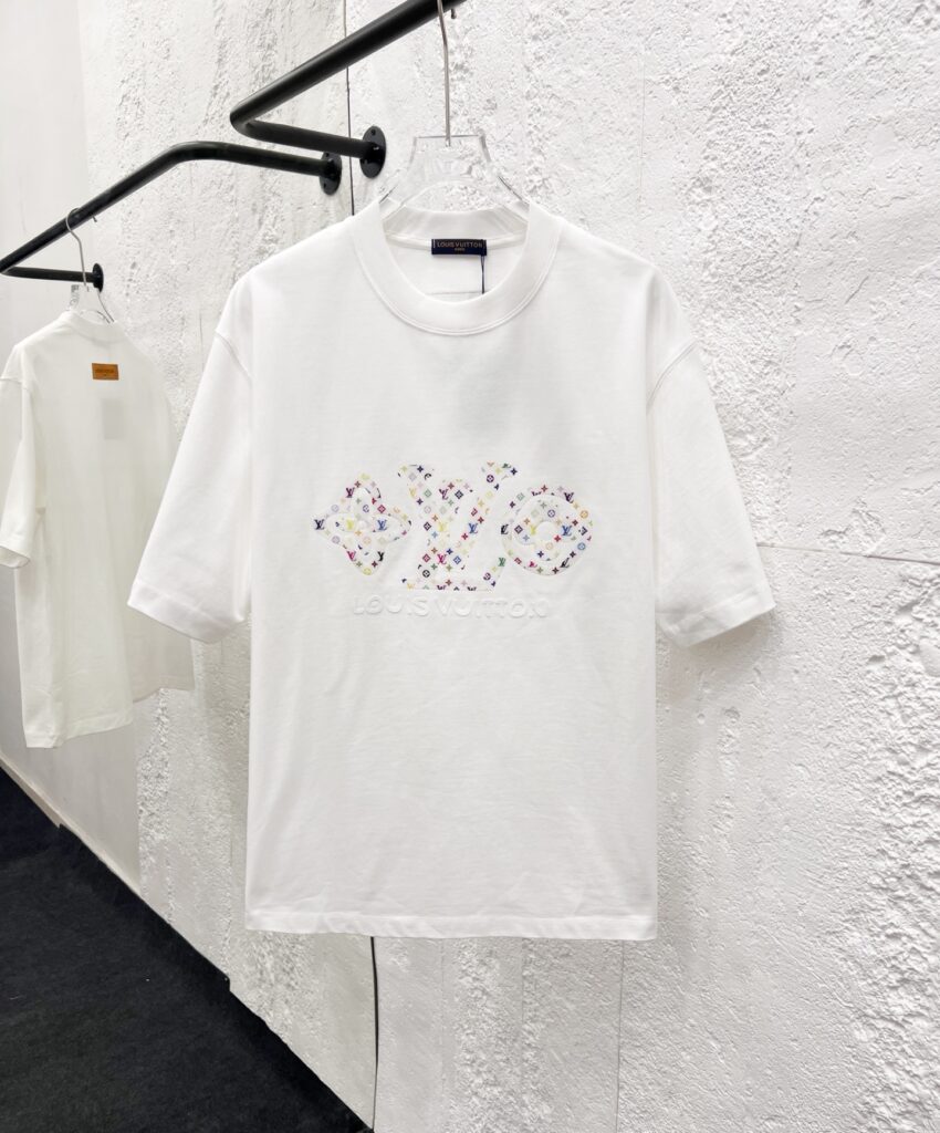 ルイ・ヴィトン「Louis Vuitton」ハイネックプレミアムコットン半袖Tシャツ