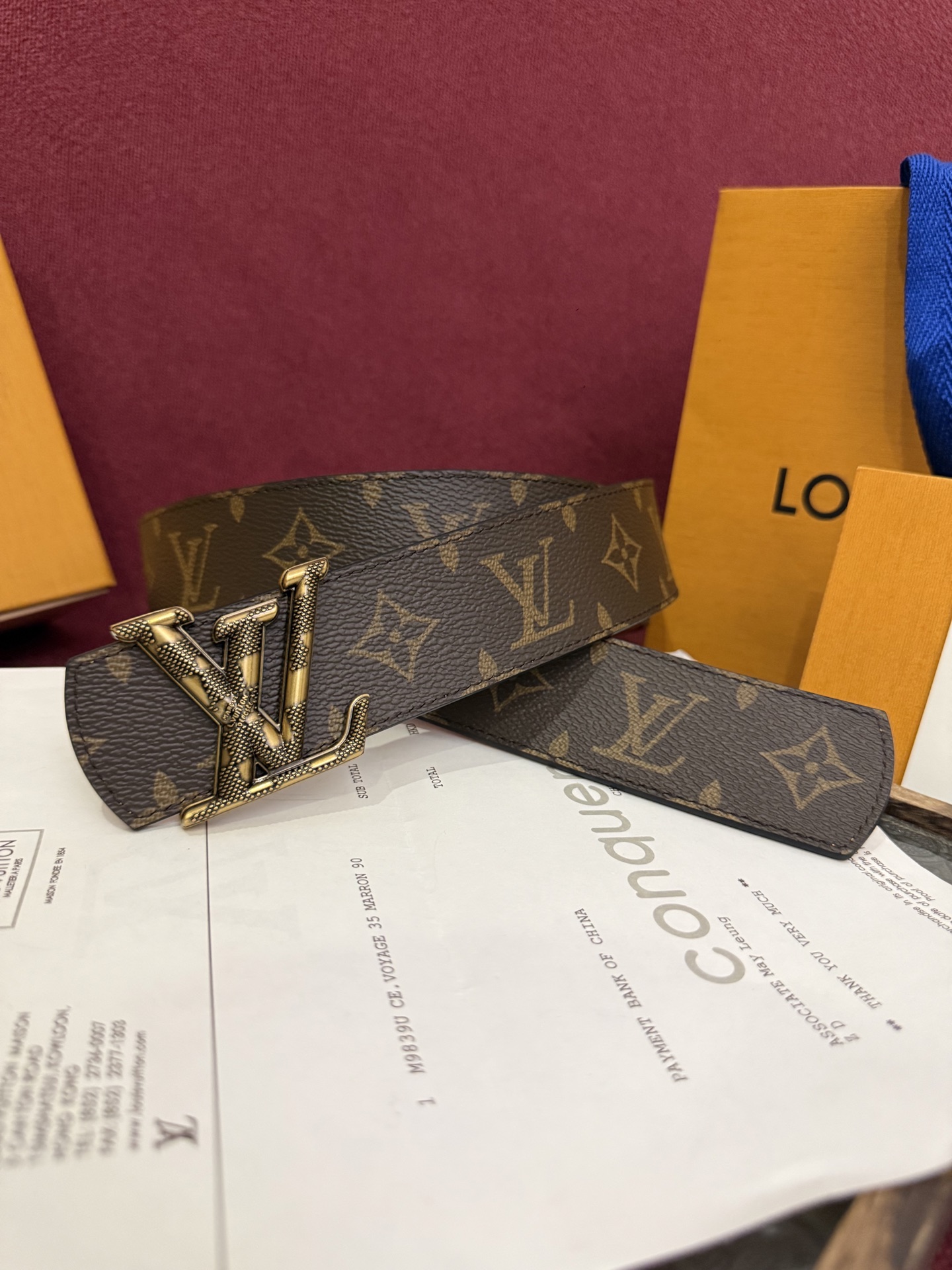 【日本未入荷】ルイヴィトン LV Dimension 両面使いベルト 40mm(全長約 100cm)