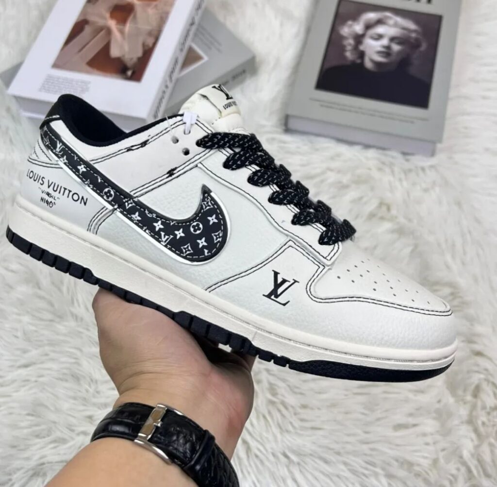 ルイ・ヴィトン × ナイキ Dunk Low コラボカスタム レトロテイスト コーデ万能トレンドスニーカー「LV Nike」