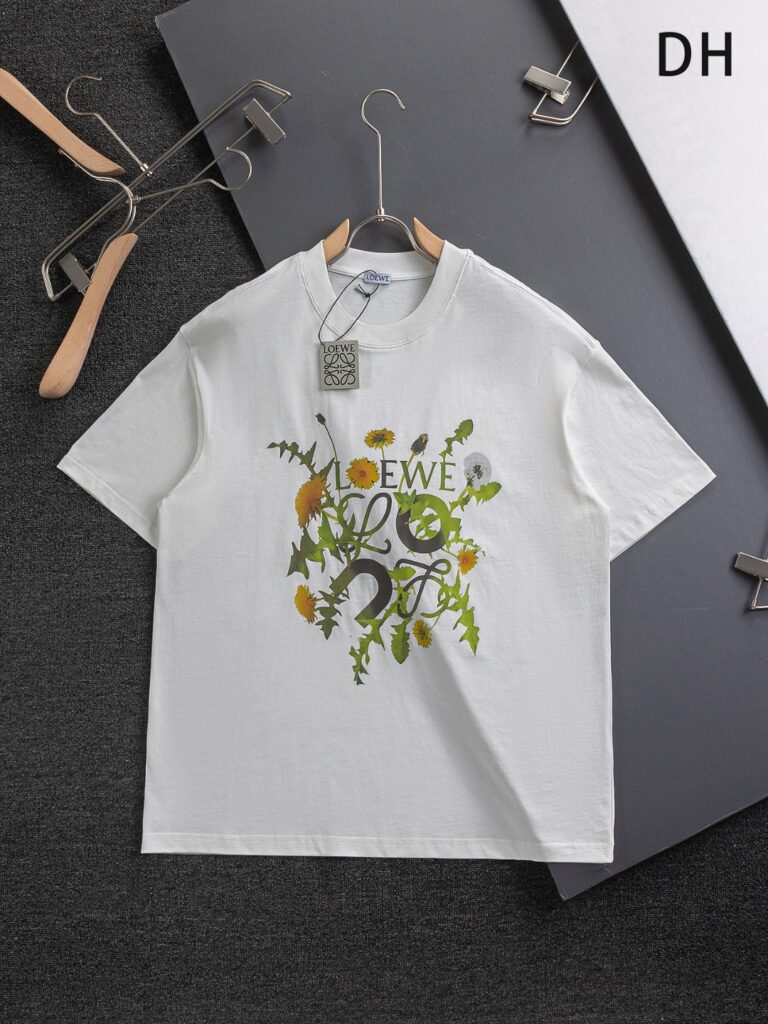 ロエベ「Loewe」フローラル プリント クルーネックTシャツ