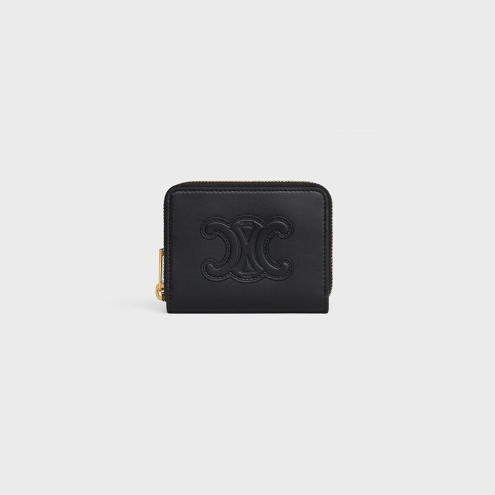 セリーヌ「Celine」コンパクト ジップウォレット キュイル トリオンフ / スムースカーフスキン