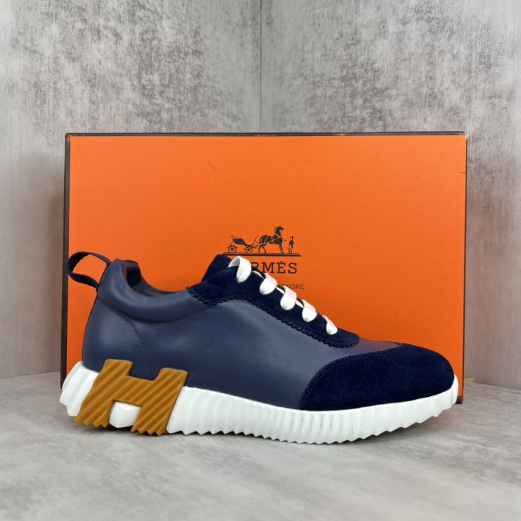 エルメス［Hermès］メンズ バイカラー スポーツシューズ