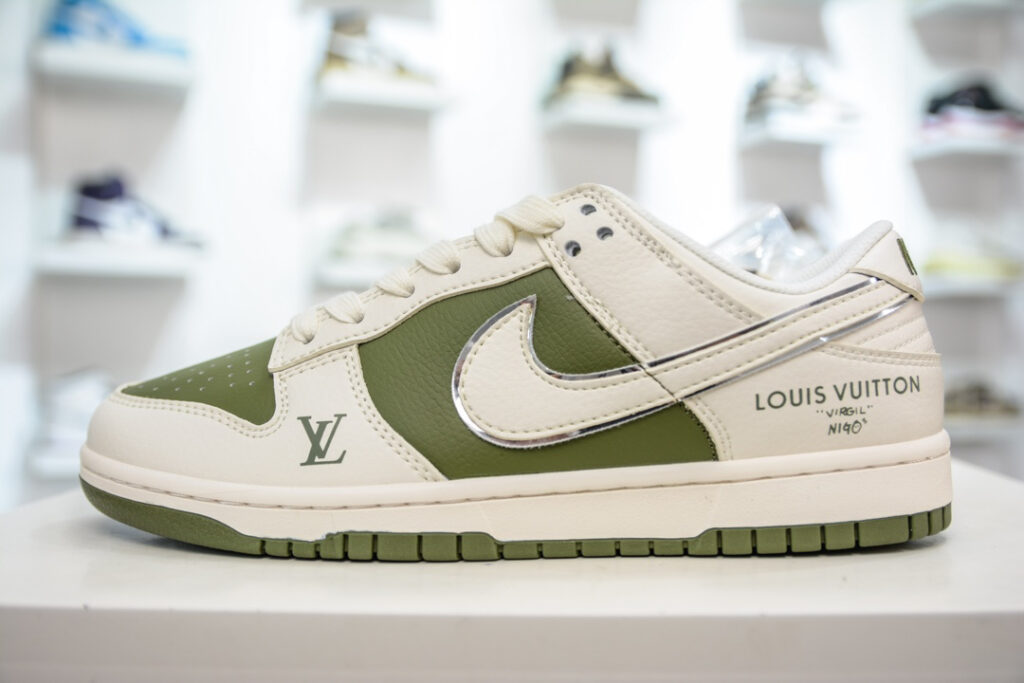 ルイ・ヴィトン × ナイキ Dunk Low コラボカスタム レトロテイスト コーデ万能トレンドスニーカー「LV Nike」