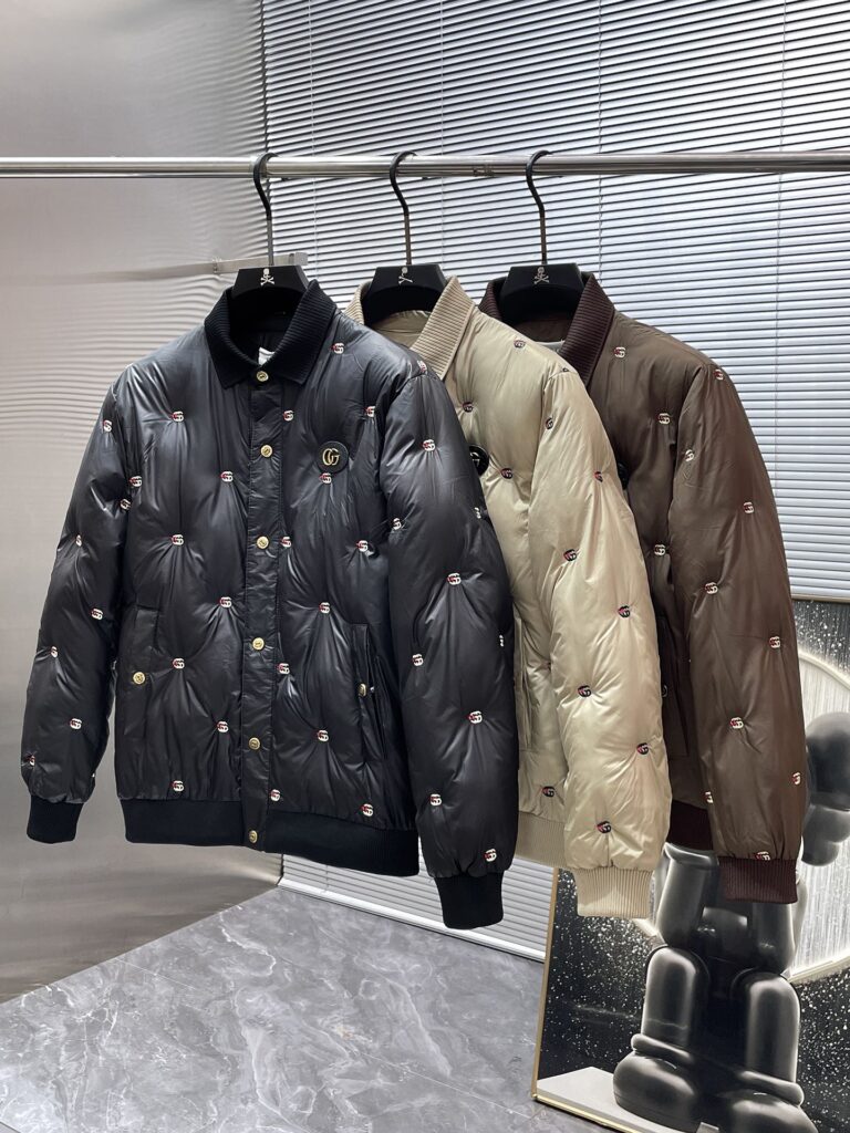 グッチ「Gucci」秋冬ラペル付きコットンジャケット