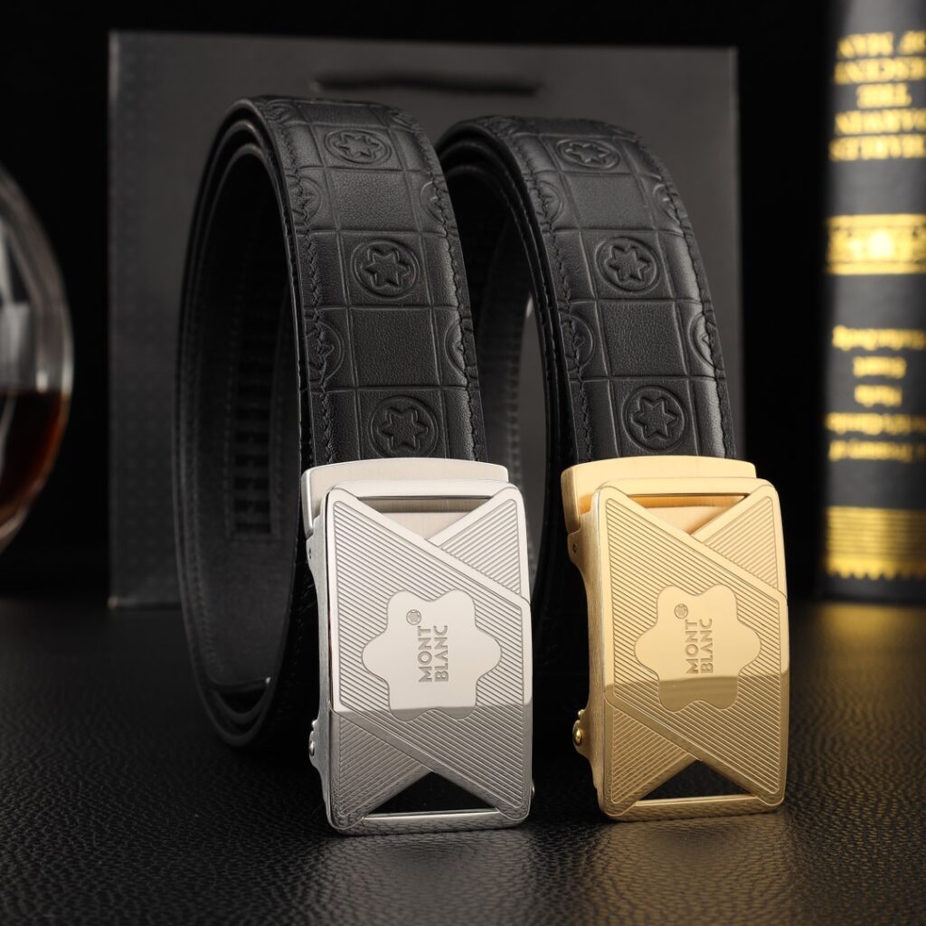 【厳選在庫】Montblanc ビジネスマン正装ベルト 2 点セット「全長約 100cm」