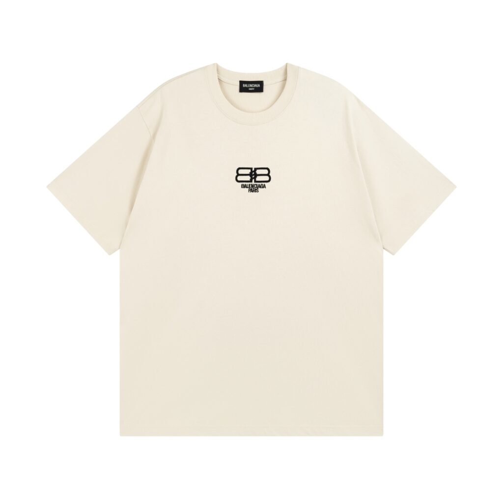 バレンシアガ Balenciaga BB刺繍半袖Tシャツ