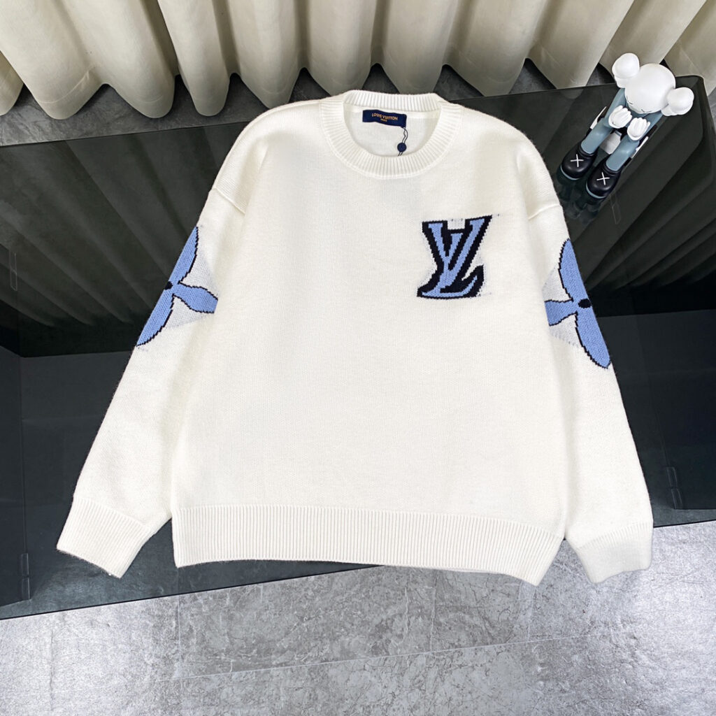 ルイ・ヴィトン「Louis Vuitton」クラシックジャージー編みウールプルオーバー