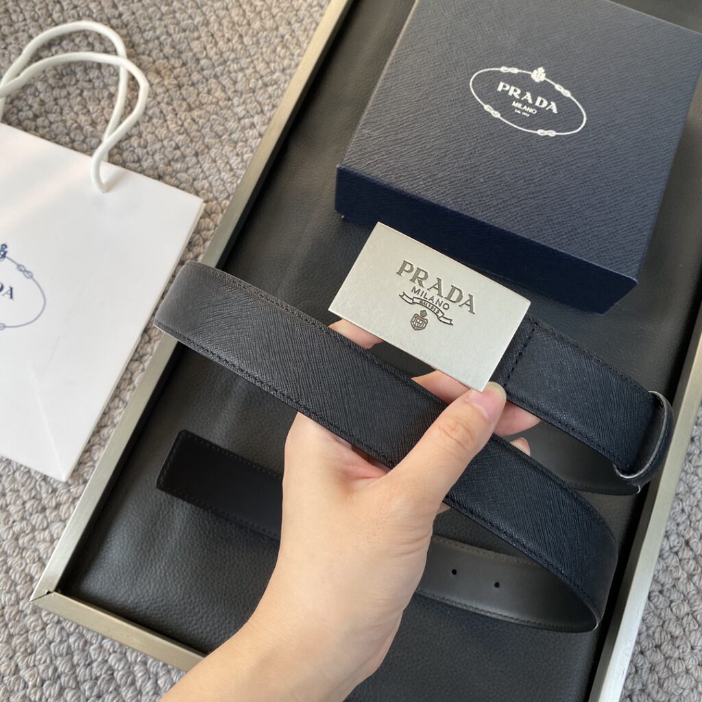 【高級品倉庫到着】Prada イタリアンビジネスベルト「全長約 100cm」