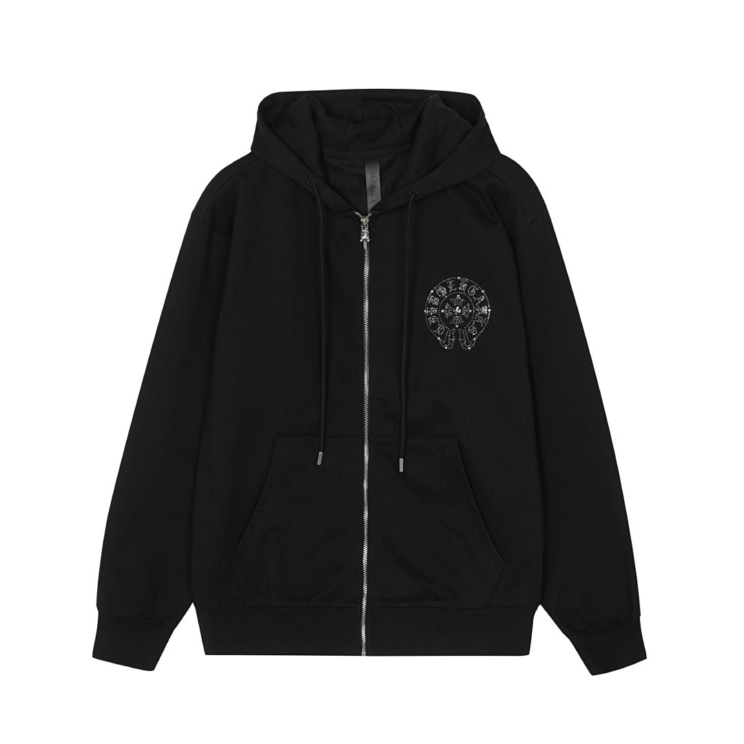 クロムハーツ「Chrome Hearts」秋冬ロングスリーブ ジップアップフーディ - ユニセックス