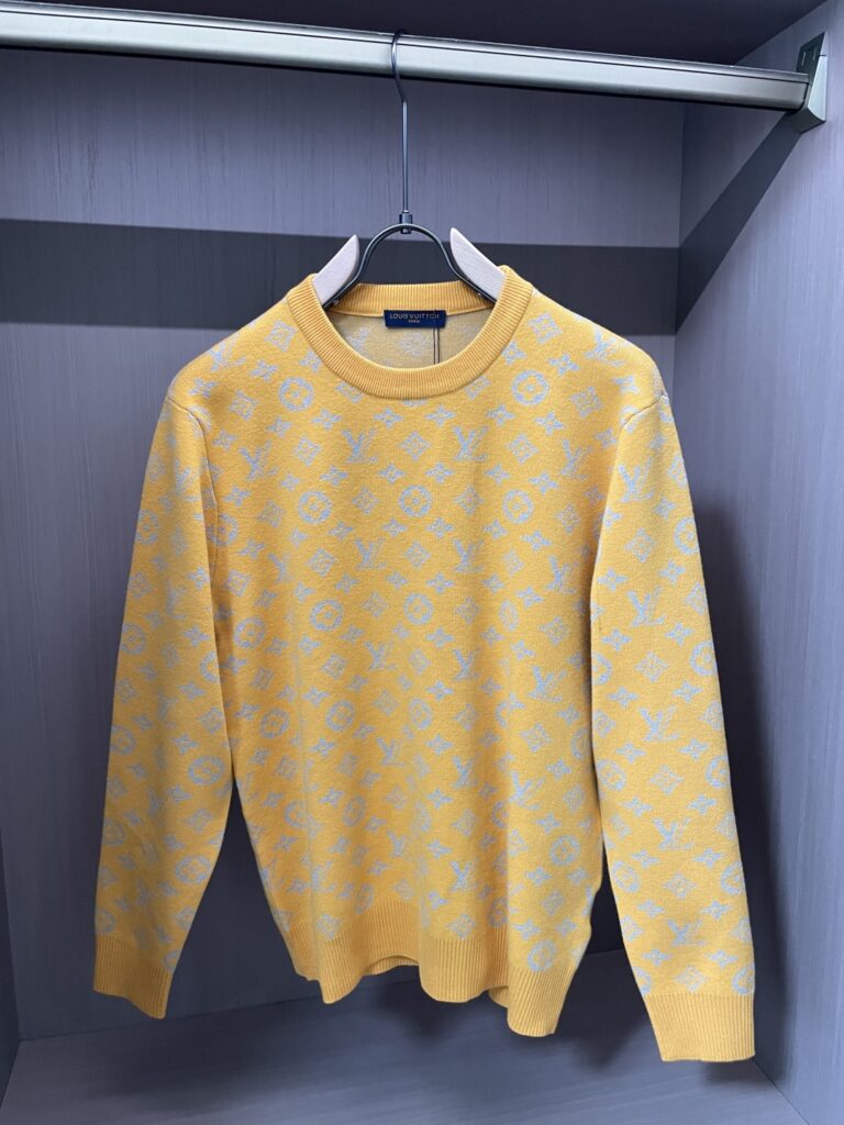 ルイ・ヴィトン「Louis Vuitton」秋冬用丸首プルオーバーニットセーター