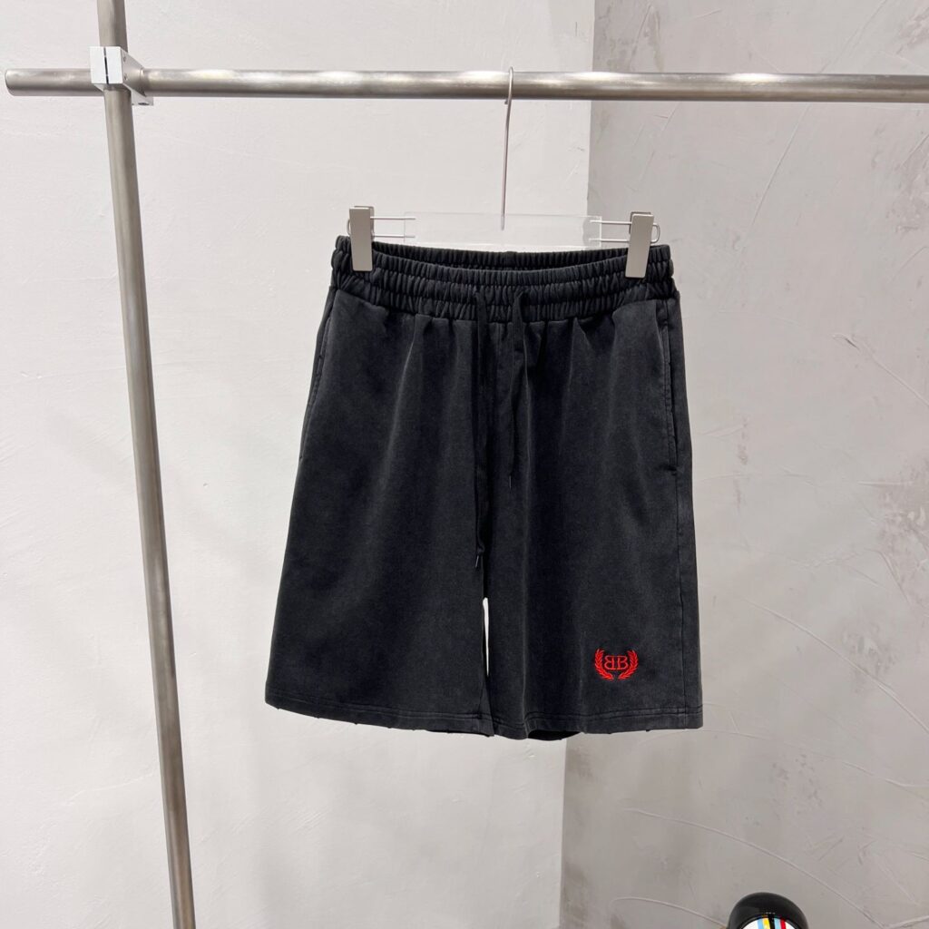 バレンシアガ「Balenciaga」麦穗エンブロイダリーウォッシュショートパンツ