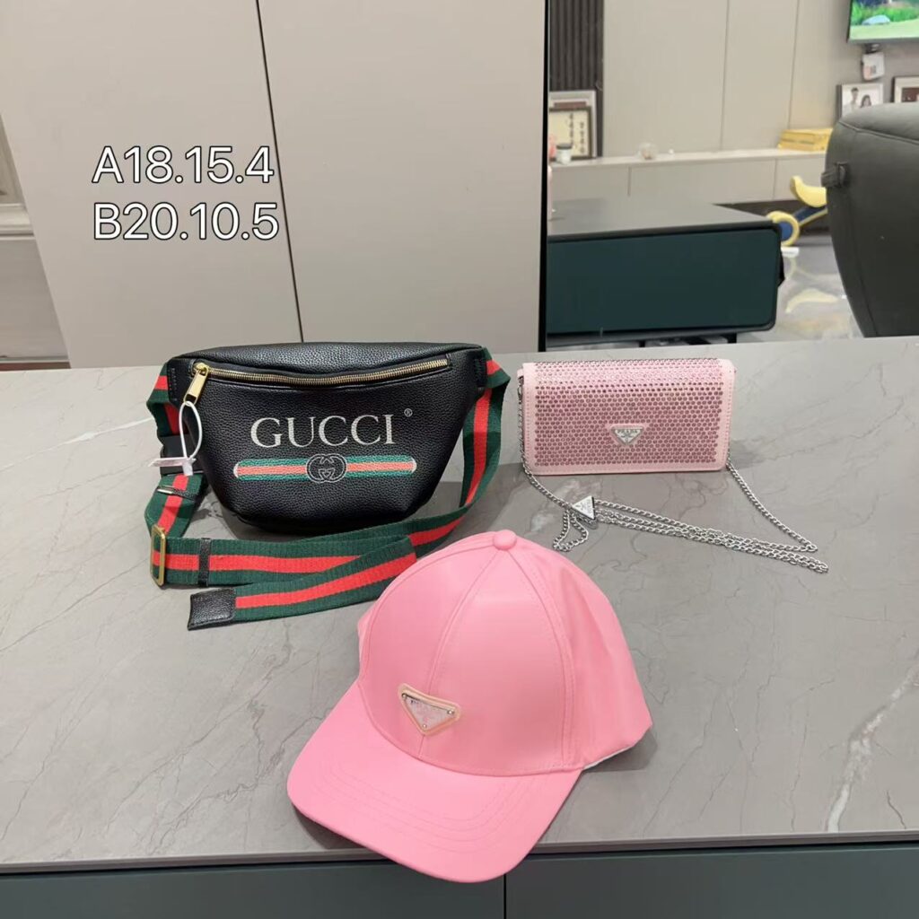 「グッチ」Gucci ボディバッグ+チェーンウォレット+キャップ 3 点セット 限定セール 大人気販売中