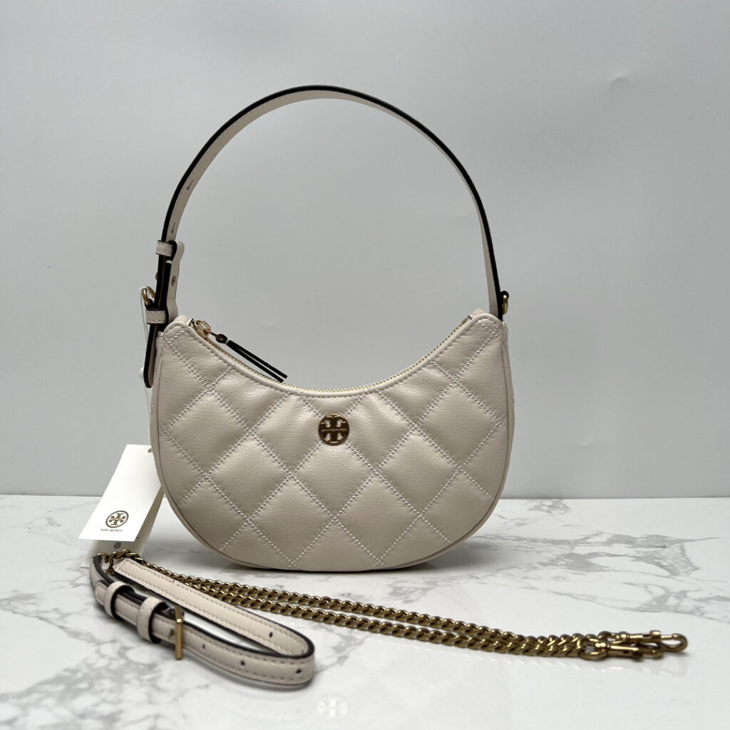 トリー バーチ「Tory Burch」ウィラ ハーフムーン アンダーアームバッグ チェーンショルダー
