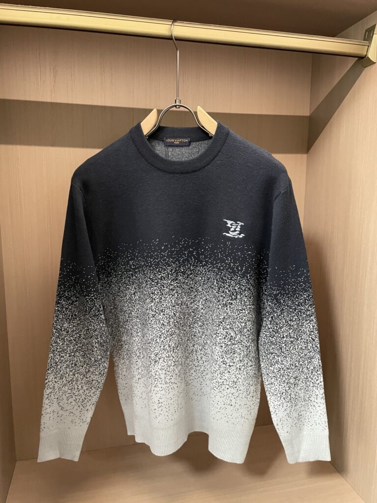 ルイ・ヴィトン「Louis Vuitton」秋冬用丸首プルオーバーニットセーター
