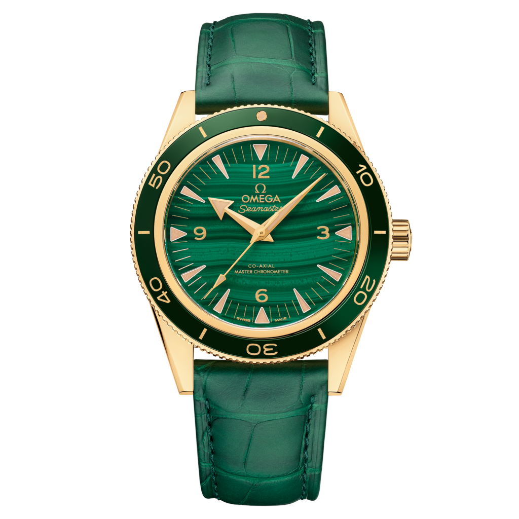 オメガ「Omega」Seamaster 300M マスター クロノメーター 41MMプラチナケース＆クロコダイルストラップ メンズ腕時計