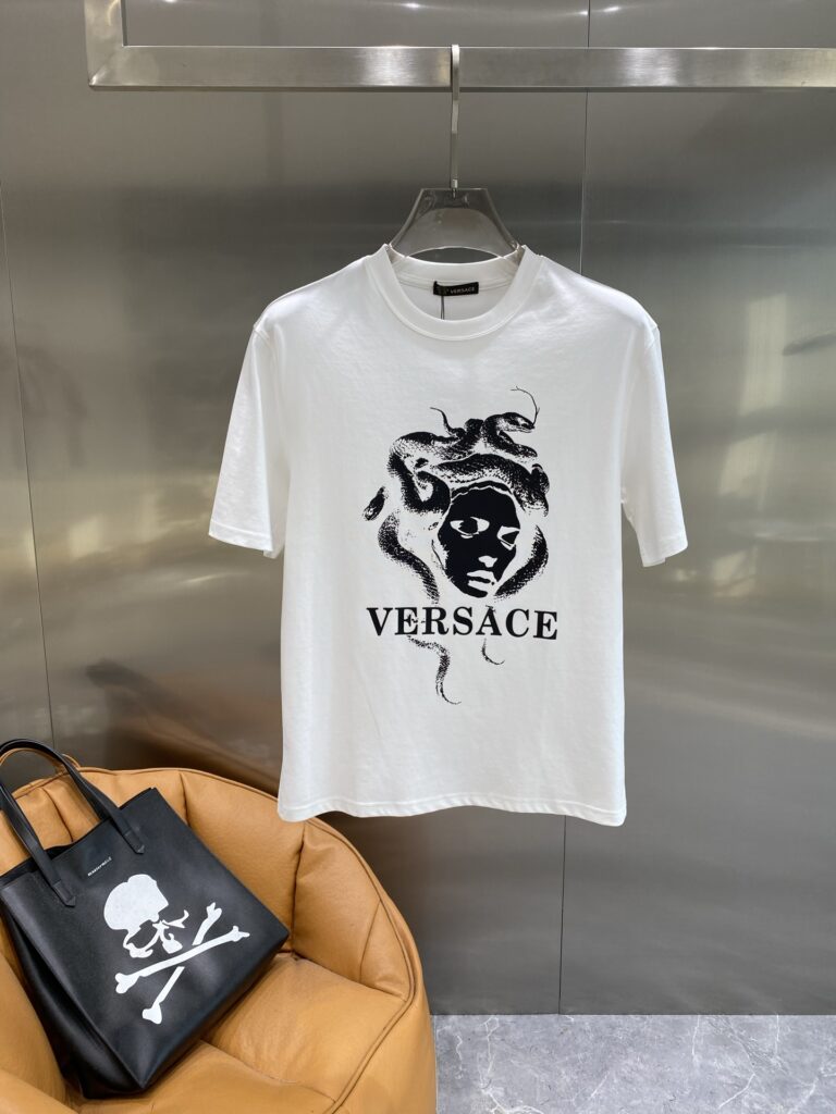 ヴェルサーチ Versace メドゥーサロゴ プリントTシャツ
