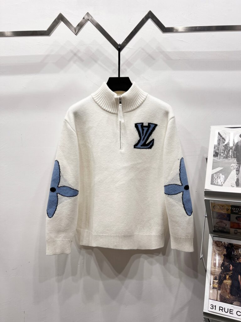 ルイ・ヴィトン「Louis Vuitton」クラシックジャージー編みウールプルオーバータートルネックセーター