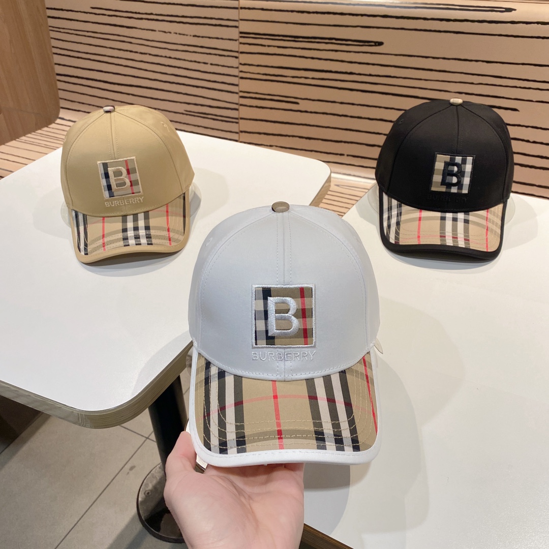 バーバリー「Burberry」コリアン ブリティッシュ スタイル ベースボールキャップ