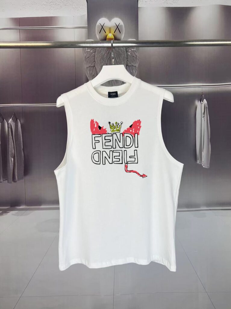 フェンディ Fendi SUMMER DEMON EYES モンスターロゴ プリント ノースリーブTシャツ