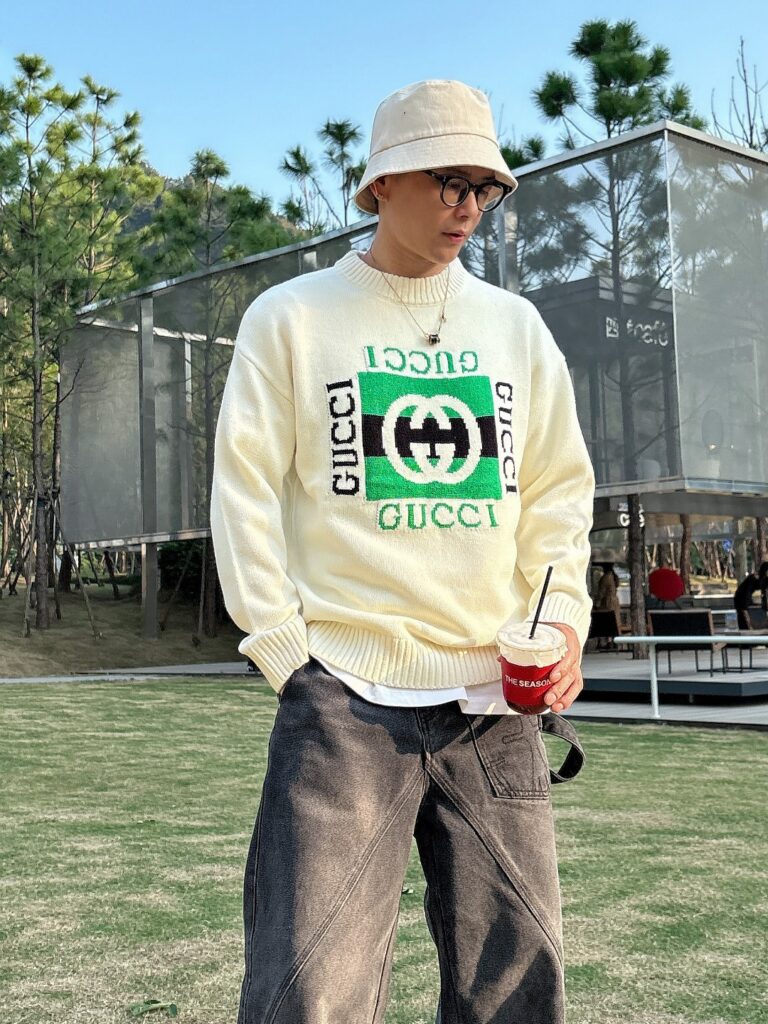 グッチ「Gucci」秋冬ウール丸首プルオーバーセーター【おしゃれな人必携】