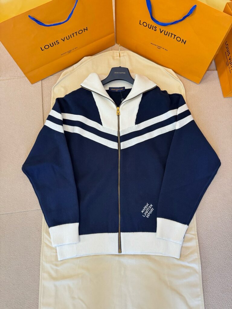 ルイ・ヴィトン「Louis Vuitton」 NAUTICAL ストライプ ニット ジャケット