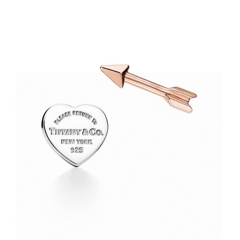 ティファニー「Tiffany & Co.」 3.14 Valentine's Limited アシンメトリーアロー&ハートピアス