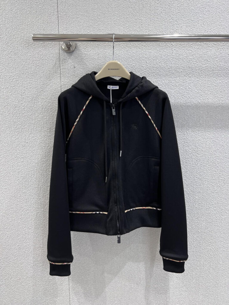 バーバリー「Burberry」25FW エーリーオータム コントラストチェックトリム フーディー