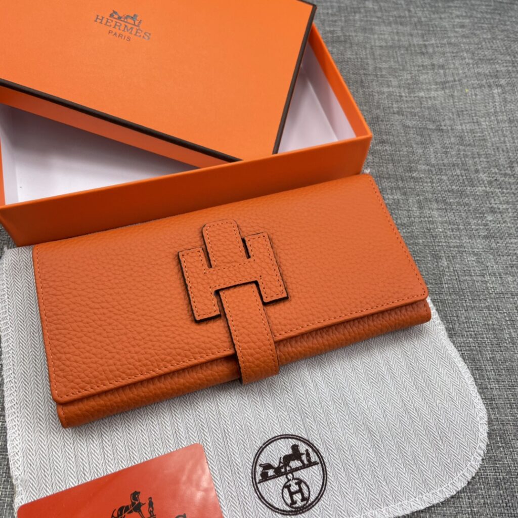 【限定新入荷】エルメス Jige Élan ロングレザークラッチ財布「上質本革仕様」