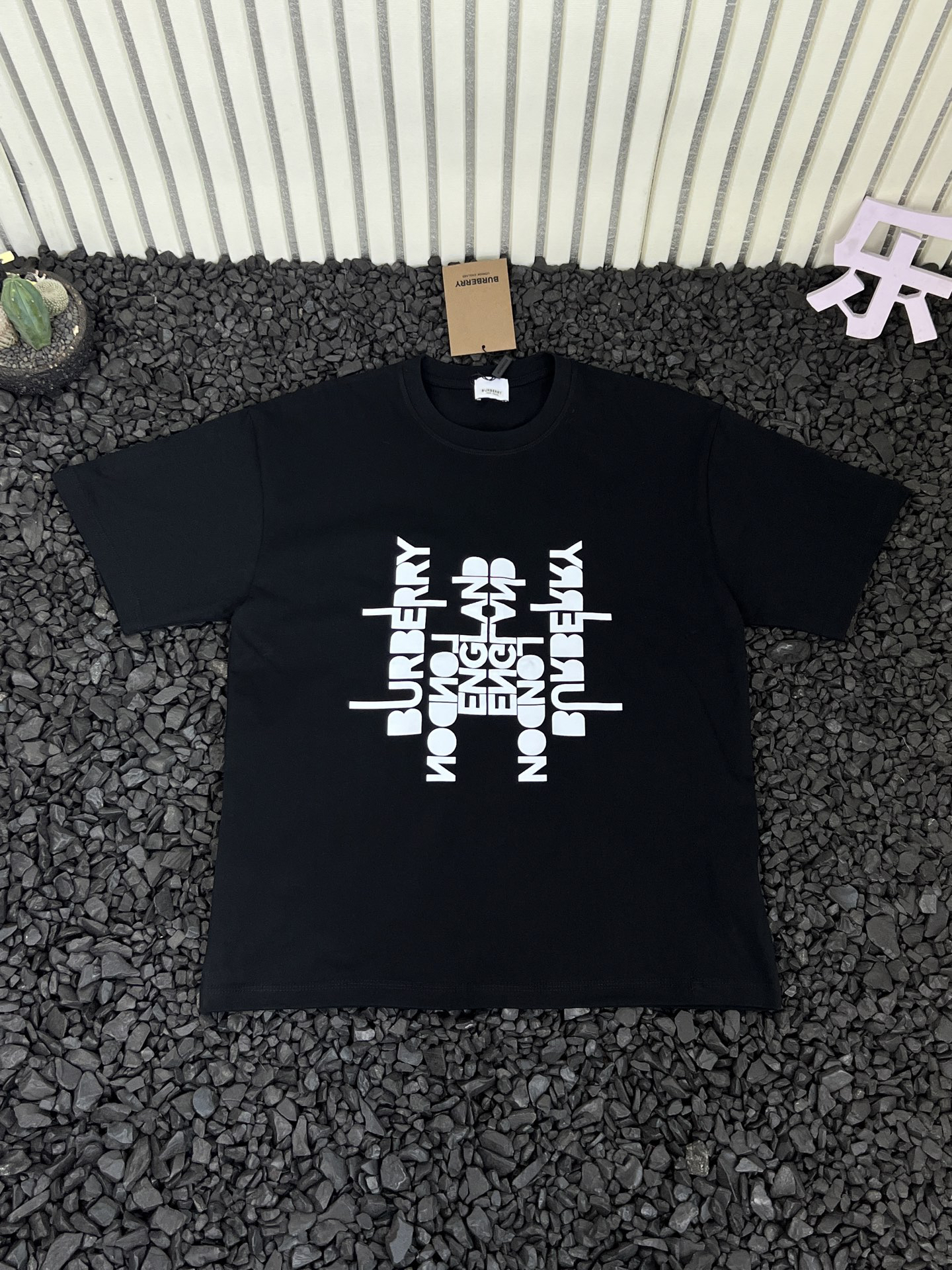 バーバリー Burberry ユニセックス オーバーサイズ プリント Tシャツ