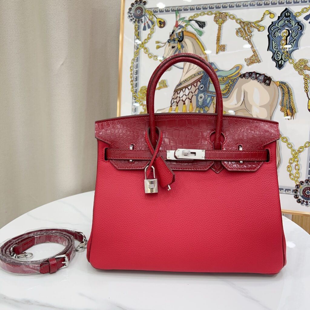 エルメス バーキン 25/30 バッグ クロコダイルエンボス「Birkin Bag」