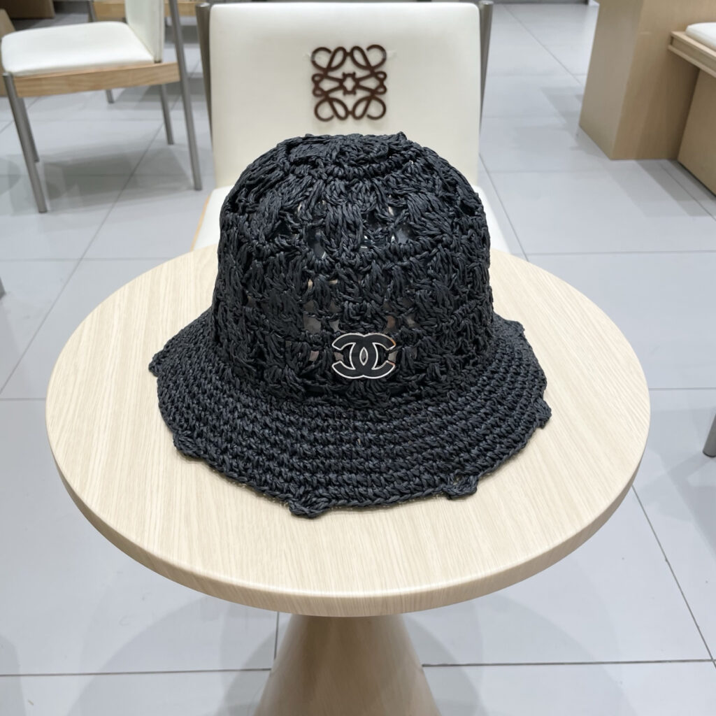 シャネル「Chanel」オープンワーク ストロー ハット 2024 サマーコレクション